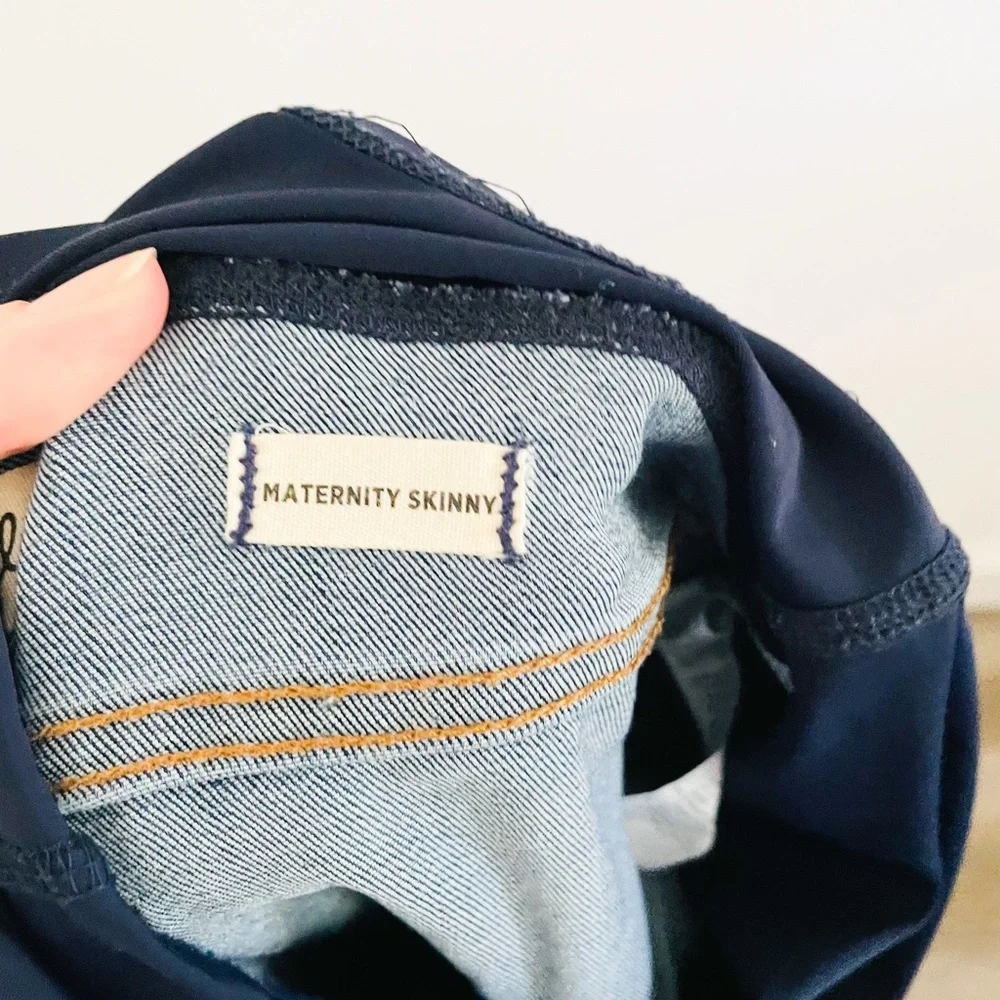 Madewell Maternity Blue Over Belly Skinny Jeans 28 - Picture 7 of 8
